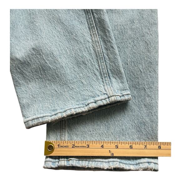Abercrombie Fitch 90s Straight Jeans Womens 12L Crossover Curve Love Light Wash - Picture 7 of 11
